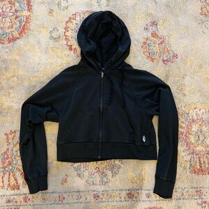 Free People Movement Black Crop Hoodie Size Medium